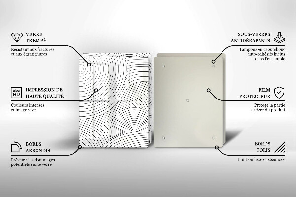 Sklo za varnú dosku Abstrakcia čiernych čiar
