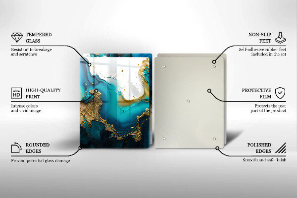 Sklo za varnú dosku Tyrkysová abstrakcia