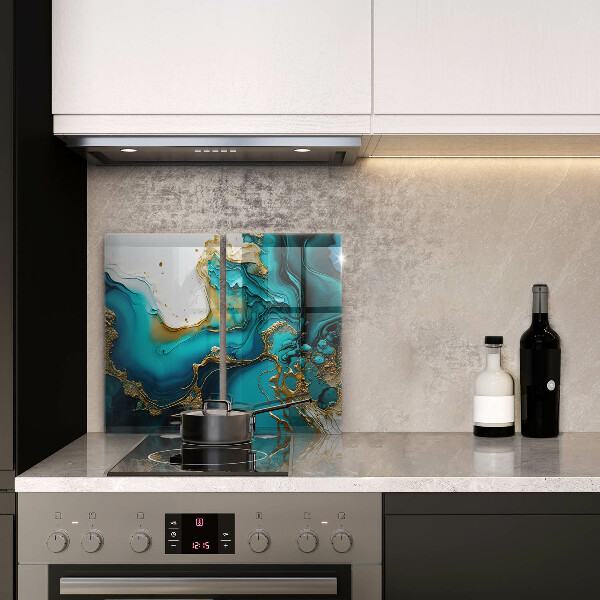 Sklo za varnú dosku Tyrkysová abstrakcia