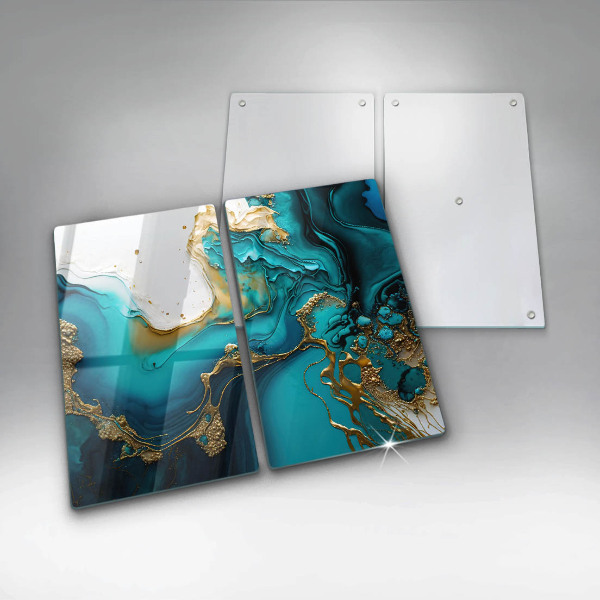 Sklo za varnú dosku Tyrkysová abstrakcia