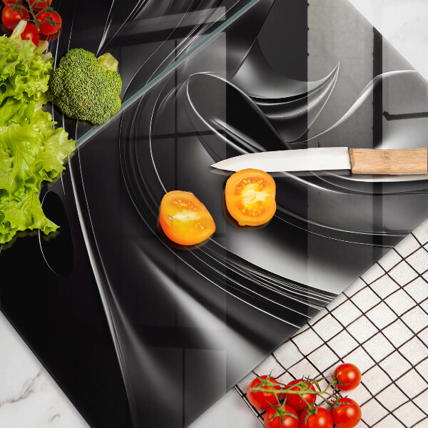 Sklo za varnú dosku Abstraktná čierna hmota