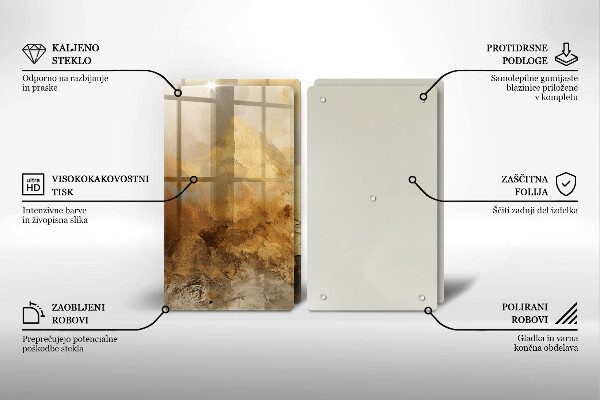 Sklo za varnú dosku Bohatá textúra