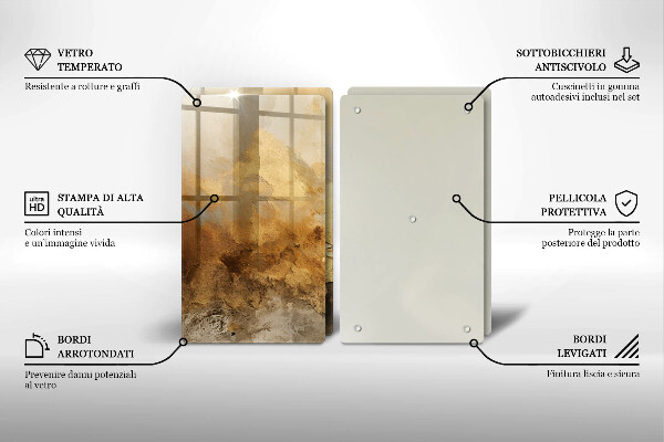 Sklo za varnú dosku Bohatá textúra