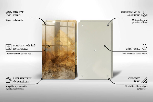 Sklo za varnú dosku Bohatá textúra