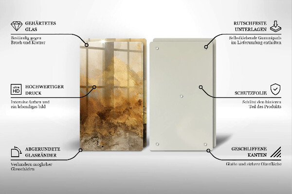 Sklo za varnú dosku Bohatá textúra