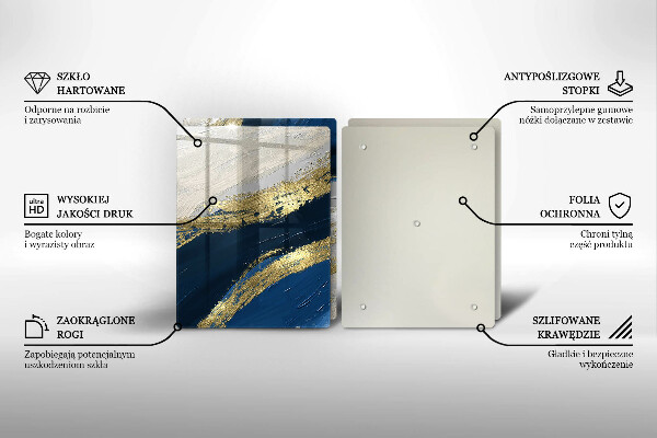 Sklo za varnú dosku Textúra so zlatom