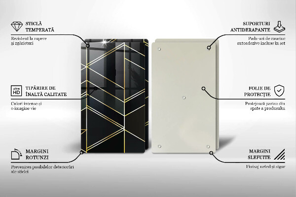 Sklo za varnú dosku Abstraktné trojuholníky