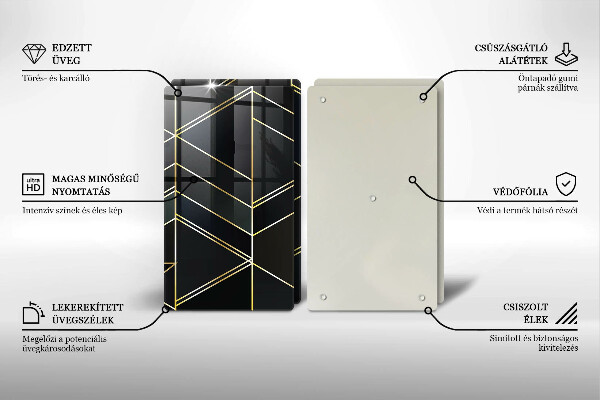 Sklo za varnú dosku Abstraktné trojuholníky