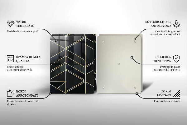 Sklo za varnú dosku Abstraktné trojuholníky
