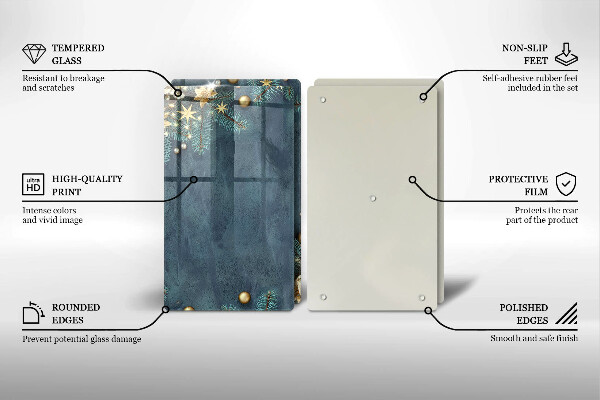 Sklo za varnú dosku vianočné dekorácie