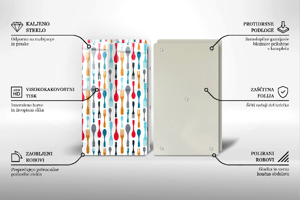 Sklo za varnú dosku Ilustrácia lyžice