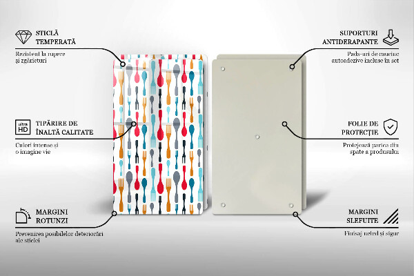 Sklo za varnú dosku Ilustrácia lyžice