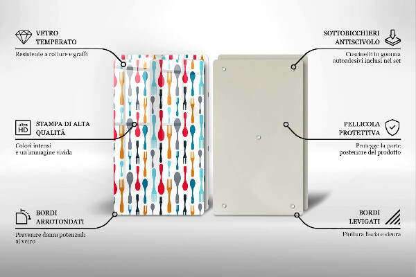 Sklo za varnú dosku Ilustrácia lyžice