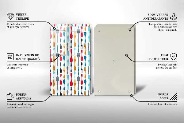 Sklo za varnú dosku Ilustrácia lyžice