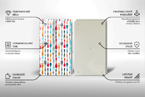 Sklo za varnú dosku Ilustrácia lyžice