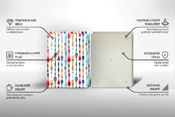 Sklo za varnú dosku Ilustrácia lyžice