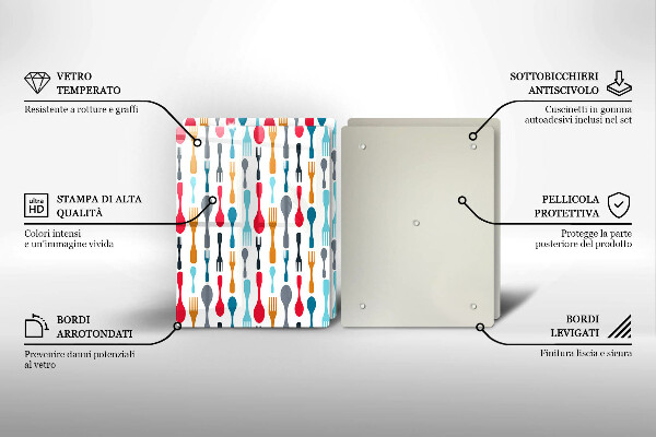 Sklo za varnú dosku Ilustrácia lyžice