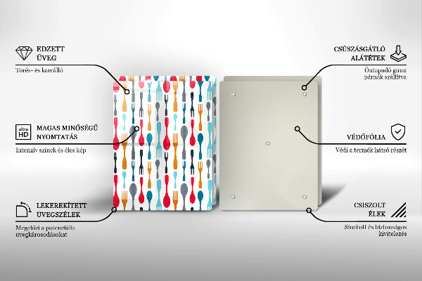 Sklo za varnú dosku Ilustrácia lyžice