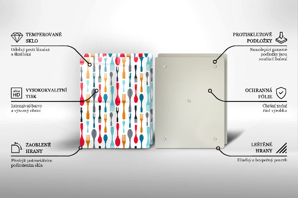 Sklo za varnú dosku Ilustrácia lyžice