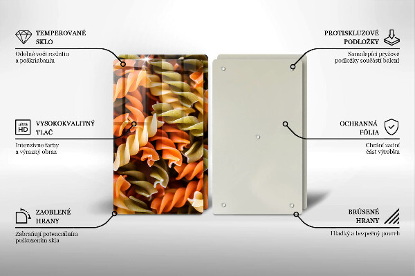 Sklo za varnú dosku Cestoviny Fusilli