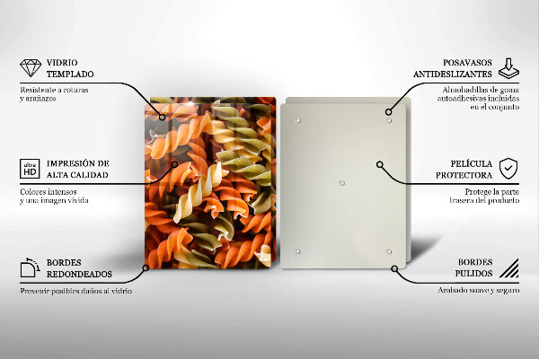 Sklo za varnú dosku Cestoviny Fusilli