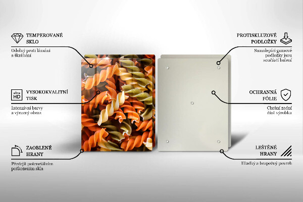 Sklo za varnú dosku Cestoviny Fusilli