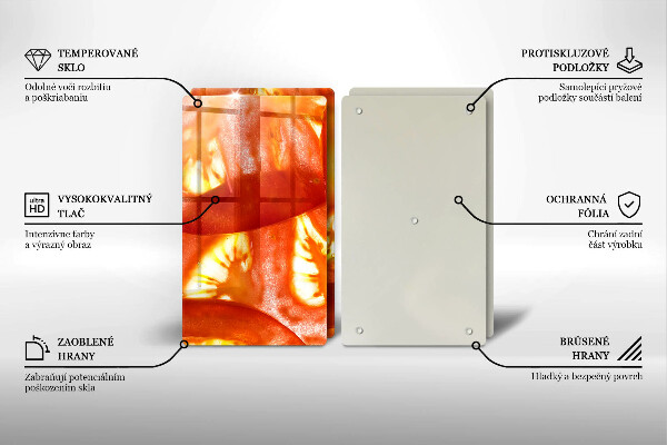 Sklo za varnú dosku Plátok červenej paradajky