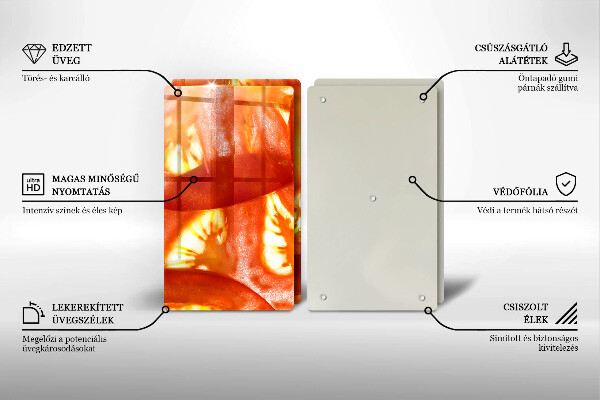 Sklo za varnú dosku Plátok červenej paradajky
