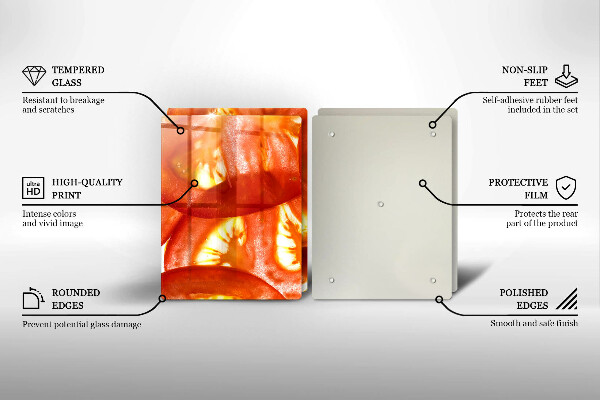 Sklo za varnú dosku Plátok červenej paradajky