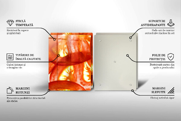 Sklo za varnú dosku Plátok červenej paradajky