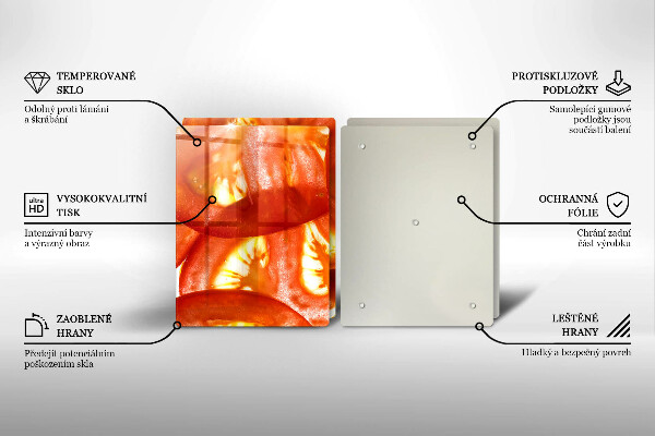 Sklo za varnú dosku Plátok červenej paradajky
