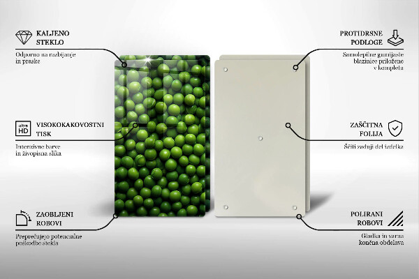 Sklo za varnú dosku zelená fazuľa