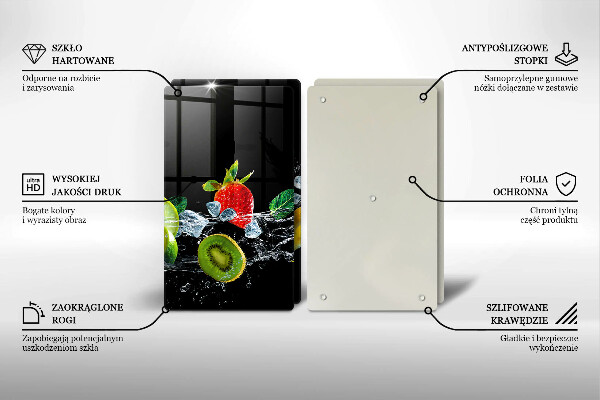 Sklo za varnú dosku Ovocie vo vode