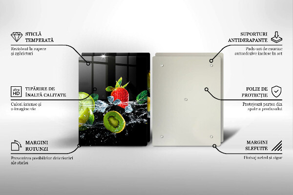 Sklo za varnú dosku Ovocie vo vode