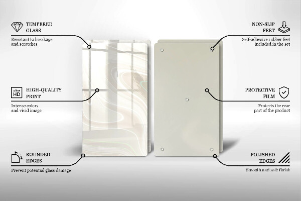 Sklo za varnú dosku Krémová textúra