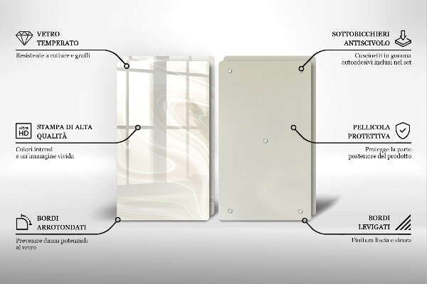 Sklo za varnú dosku Krémová textúra