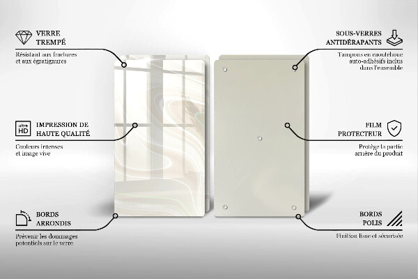 Sklo za varnú dosku Krémová textúra