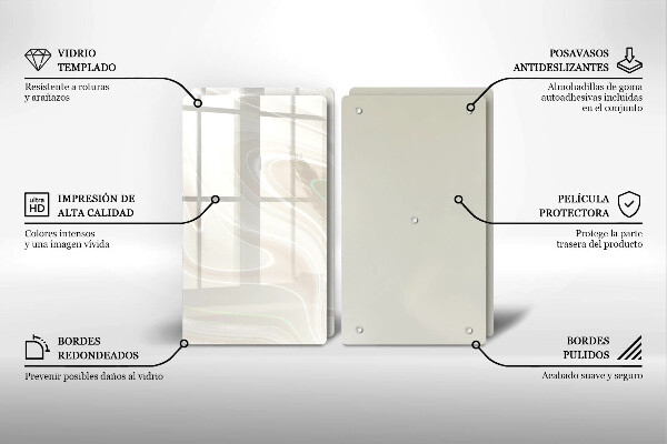 Sklo za varnú dosku Krémová textúra