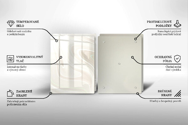 Sklo za varnú dosku Krémová textúra