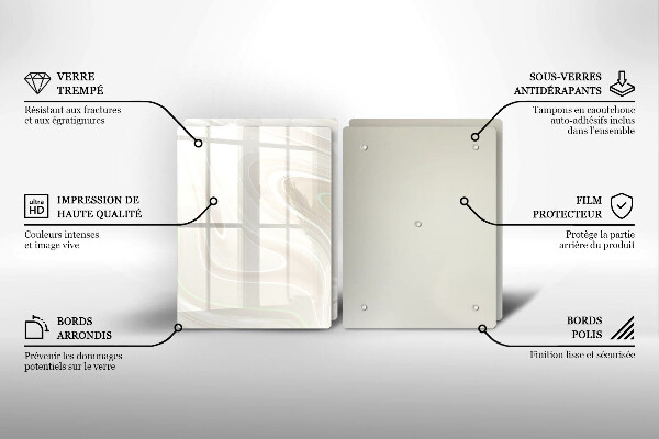 Sklo za varnú dosku Krémová textúra