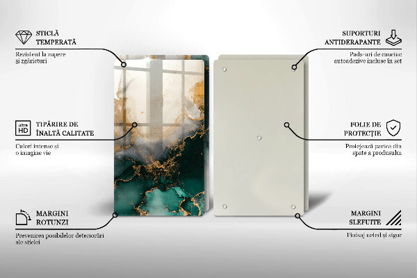 Sklo za varnú dosku Viacfarebný mramor