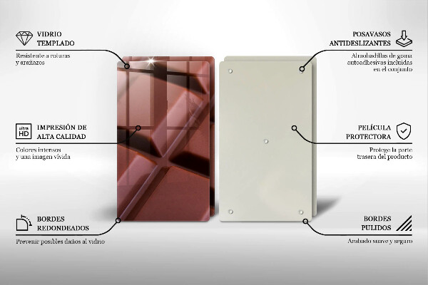 Sklo za varnú dosku Čokoládové kocky