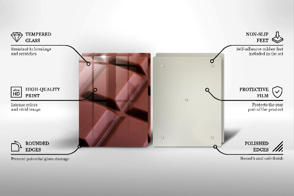 Sklo za varnú dosku Čokoládové kocky