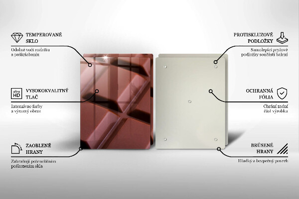 Sklo za varnú dosku Čokoládové kocky