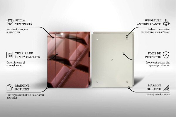 Sklo za varnú dosku Čokoládové kocky