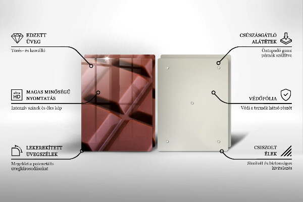 Sklo za varnú dosku Čokoládové kocky