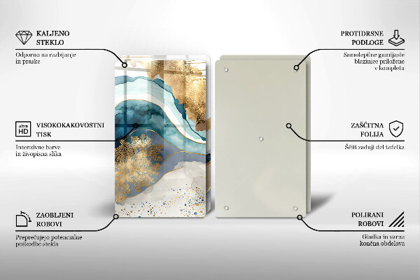 Sklo za varnú dosku Farebný mramor