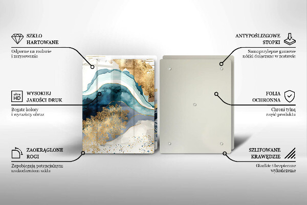 Sklo za varnú dosku Farebný mramor