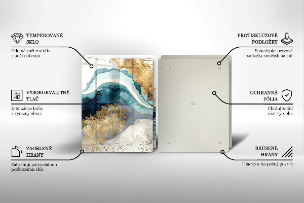 Sklo za varnú dosku Farebný mramor