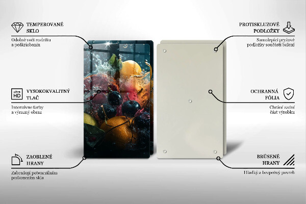 Sklo za varnú dosku Ovocie vo vode